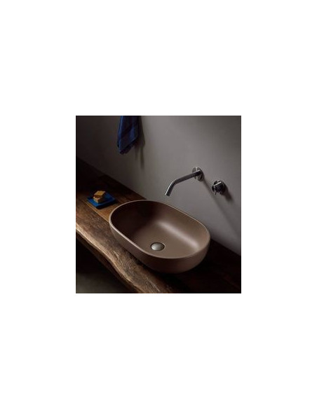 Flaminia Pass lavabo ovale da appoggio cm 62