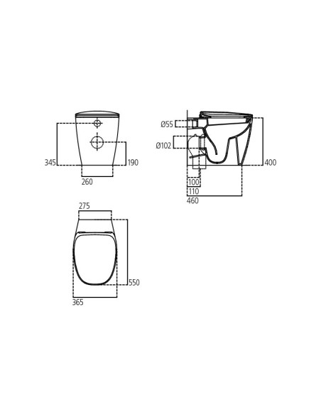 Ideal Standard Dea kit filo muro vaso AquaBlade, bidet e coprivaso rallentato