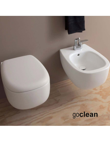 Ceramica Flaminia Bonola bianco opaco (LATTE) kit sospeso vaso, bidet e coprivaso rallentato