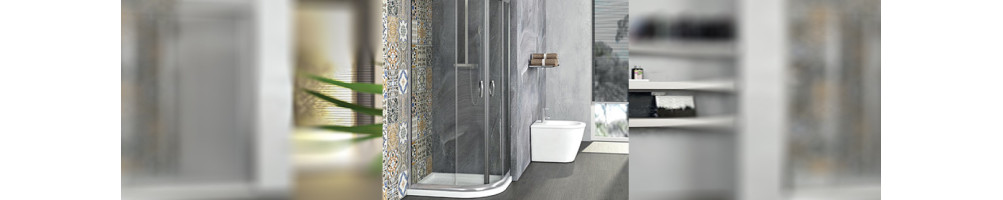 Duschkabine - Halbrund - asymmetrisch - Badezimmer |Quaranta Ceramiche